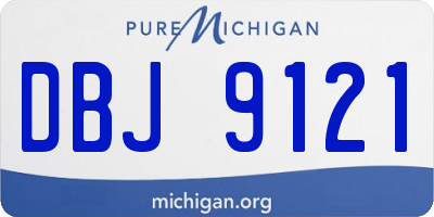 MI license plate DBJ9121