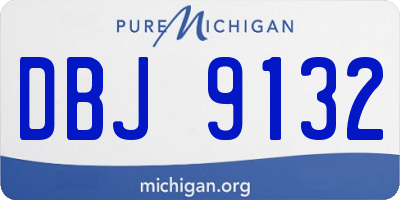 MI license plate DBJ9132