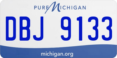 MI license plate DBJ9133