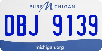 MI license plate DBJ9139