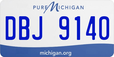 MI license plate DBJ9140