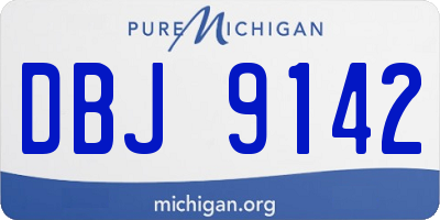 MI license plate DBJ9142