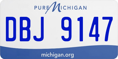MI license plate DBJ9147