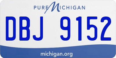MI license plate DBJ9152