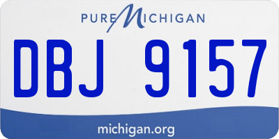 MI license plate DBJ9157
