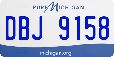 MI license plate DBJ9158