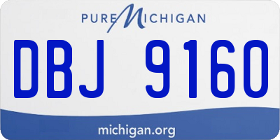 MI license plate DBJ9160