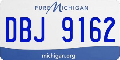MI license plate DBJ9162