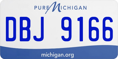 MI license plate DBJ9166