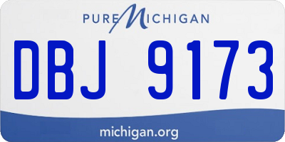 MI license plate DBJ9173
