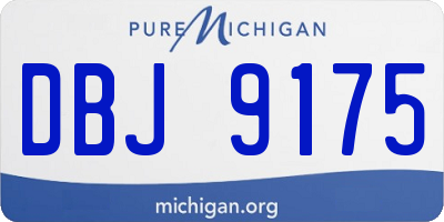 MI license plate DBJ9175