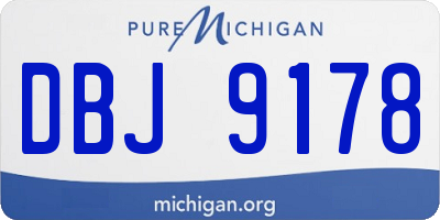 MI license plate DBJ9178