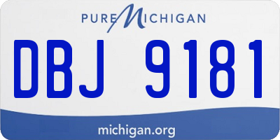MI license plate DBJ9181