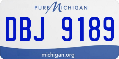 MI license plate DBJ9189