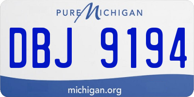MI license plate DBJ9194