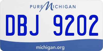 MI license plate DBJ9202