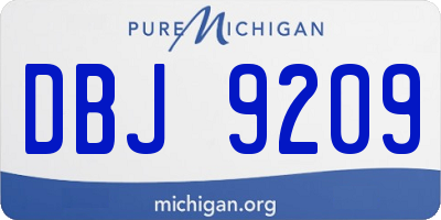 MI license plate DBJ9209
