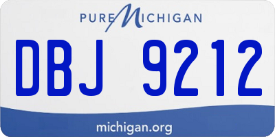 MI license plate DBJ9212
