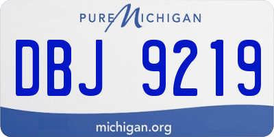 MI license plate DBJ9219