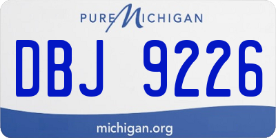 MI license plate DBJ9226