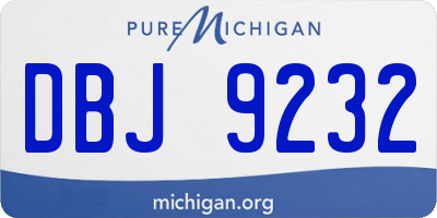MI license plate DBJ9232