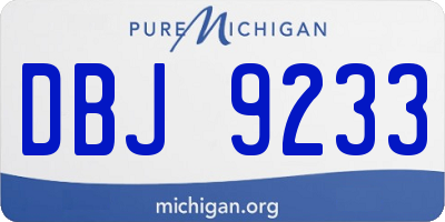 MI license plate DBJ9233