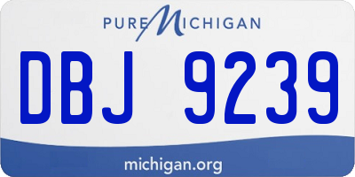 MI license plate DBJ9239