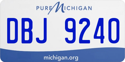 MI license plate DBJ9240