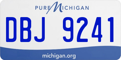 MI license plate DBJ9241