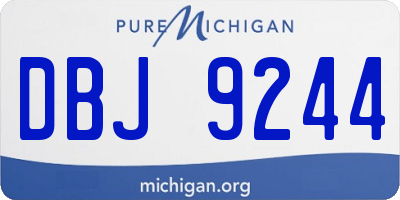 MI license plate DBJ9244