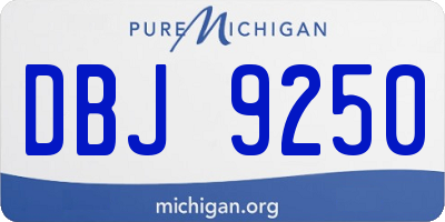 MI license plate DBJ9250