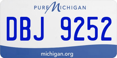 MI license plate DBJ9252