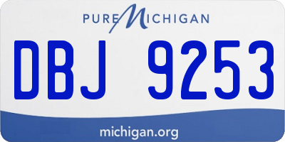 MI license plate DBJ9253