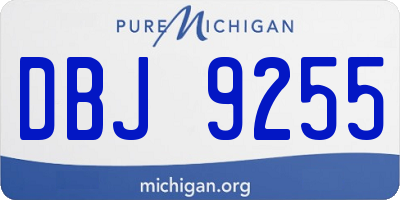 MI license plate DBJ9255