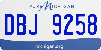 MI license plate DBJ9258