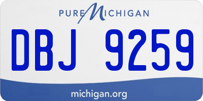 MI license plate DBJ9259