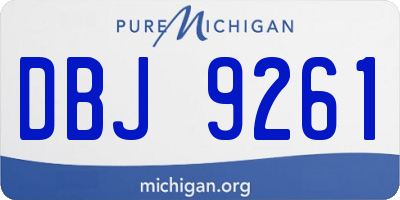 MI license plate DBJ9261