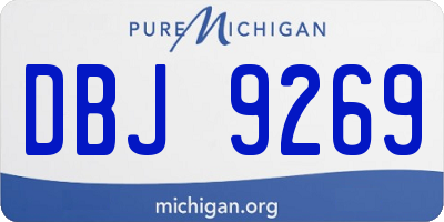 MI license plate DBJ9269