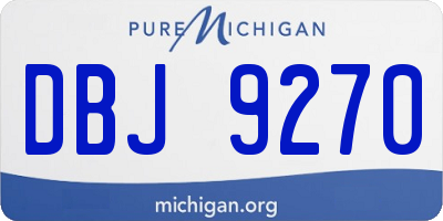 MI license plate DBJ9270