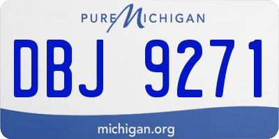 MI license plate DBJ9271