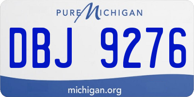MI license plate DBJ9276