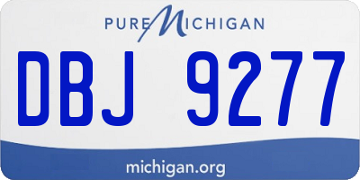MI license plate DBJ9277
