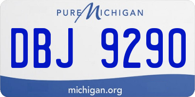 MI license plate DBJ9290