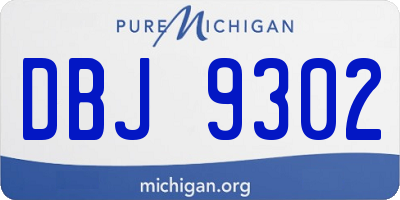 MI license plate DBJ9302