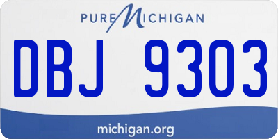 MI license plate DBJ9303