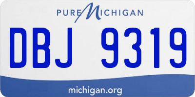 MI license plate DBJ9319