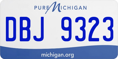 MI license plate DBJ9323