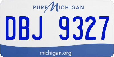 MI license plate DBJ9327