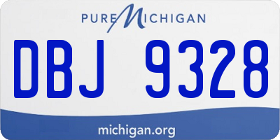 MI license plate DBJ9328