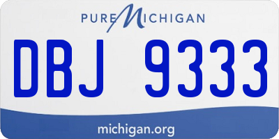 MI license plate DBJ9333